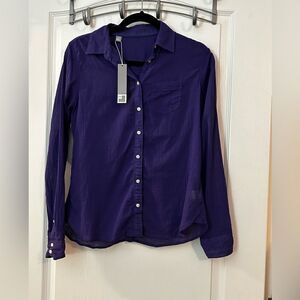 JC Penney Long Sleeve Button Down shirt violet‎ purple Size Small NWT